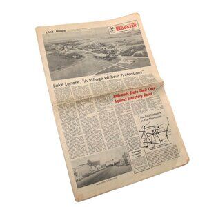 Vintage 1975 Naicam Saskatchewan Community Booster Newspaper Railway History